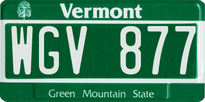 VT license plate WGV877