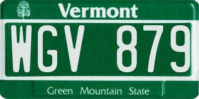 VT license plate WGV879