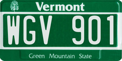 VT license plate WGV901