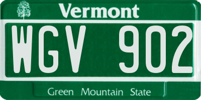 VT license plate WGV902