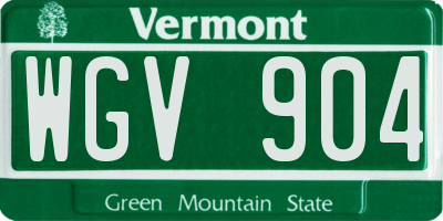 VT license plate WGV904