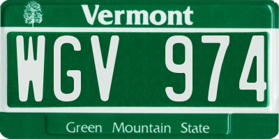 VT license plate WGV974