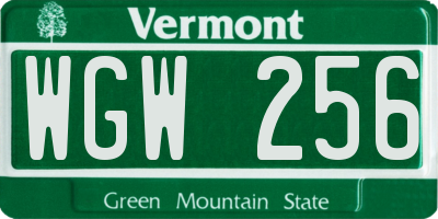 VT license plate WGW256