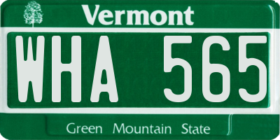 VT license plate WHA565