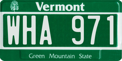 VT license plate WHA971