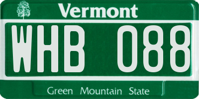VT license plate WHB088