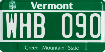 VT license plate WHB090