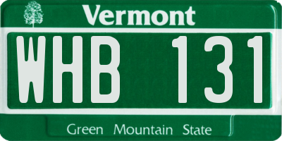 VT license plate WHB131