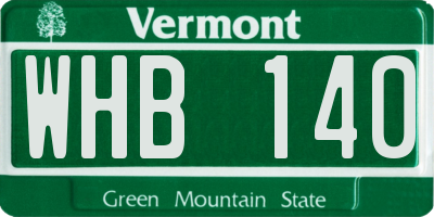 VT license plate WHB140
