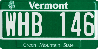VT license plate WHB146