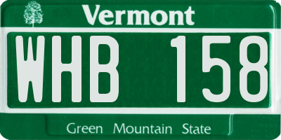 VT license plate WHB158