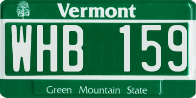 VT license plate WHB159