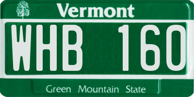 VT license plate WHB160