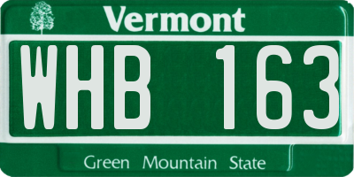 VT license plate WHB163