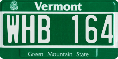 VT license plate WHB164