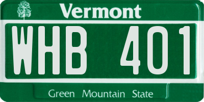 VT license plate WHB401