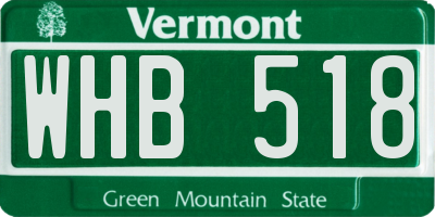 VT license plate WHB518