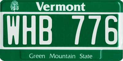 VT license plate WHB776
