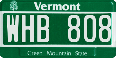 VT license plate WHB808