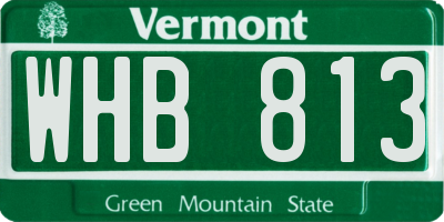 VT license plate WHB813