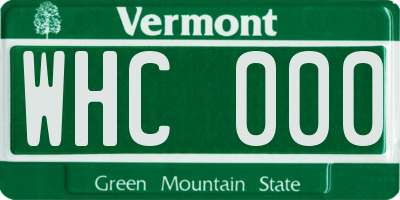VT license plate WHC000