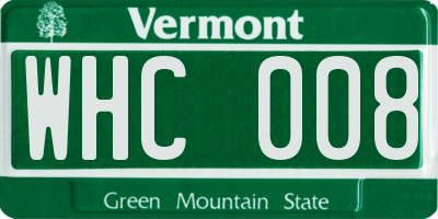 VT license plate WHC008