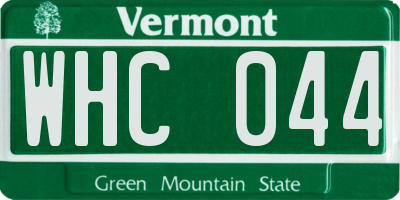 VT license plate WHC044