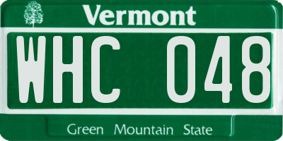 VT license plate WHC048