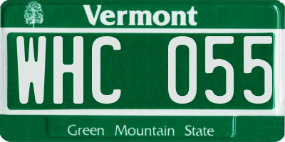 VT license plate WHC055