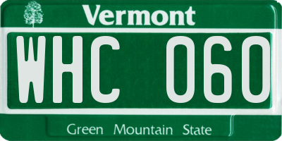 VT license plate WHC060