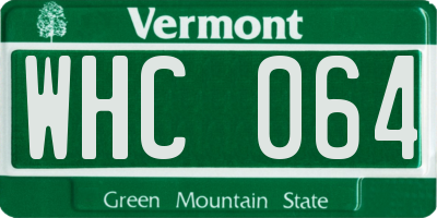 VT license plate WHC064