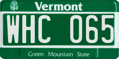 VT license plate WHC065