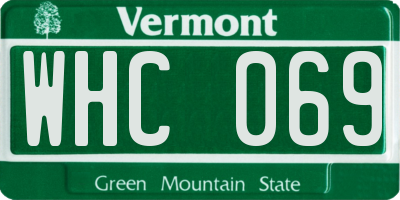 VT license plate WHC069