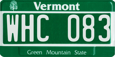VT license plate WHC083