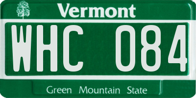 VT license plate WHC084