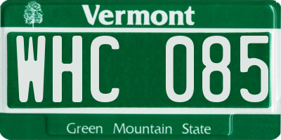 VT license plate WHC085
