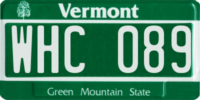 VT license plate WHC089