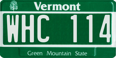VT license plate WHC114