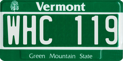 VT license plate WHC119