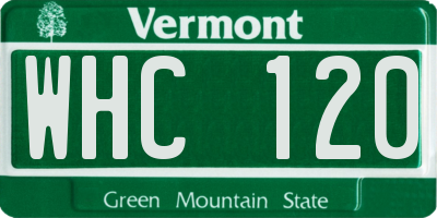 VT license plate WHC120