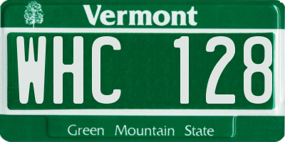 VT license plate WHC128