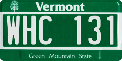 VT license plate WHC131