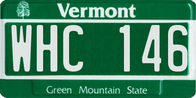 VT license plate WHC146
