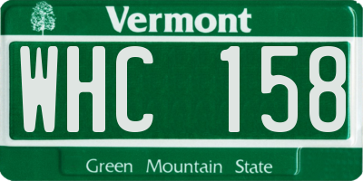 VT license plate WHC158