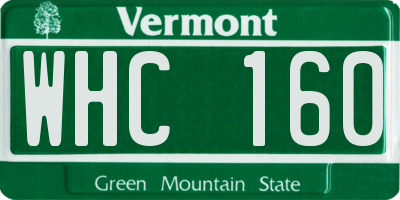 VT license plate WHC160