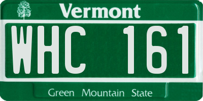 VT license plate WHC161