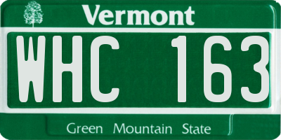 VT license plate WHC163