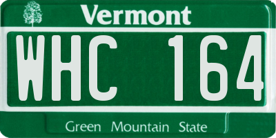 VT license plate WHC164