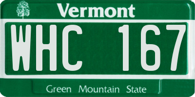 VT license plate WHC167