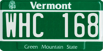 VT license plate WHC168